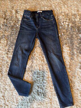 GOOD AMERICAN Good Legs Crop Skinny Jeans Medium Wash Stretch Women’s 4/27